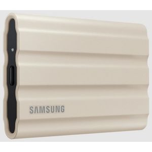 Samsung MU-PE2T0K/EU Portable SSD 2TB, T7 SHIELD, USB 3.2 Gen.2 (10Gbps), Rugged, [Sequential Read/Write : Up to 1,050MB/sec /Up to 1,000 MB/sec], Beige