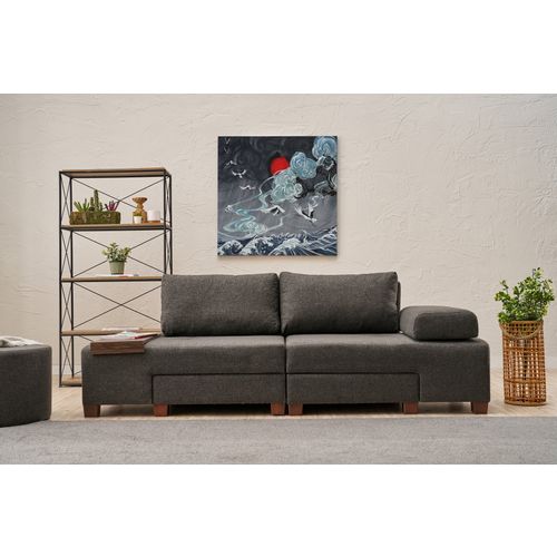 Perenna Linen - Anthracite Anthracite 3-Seat Sofa-Bed slika 1