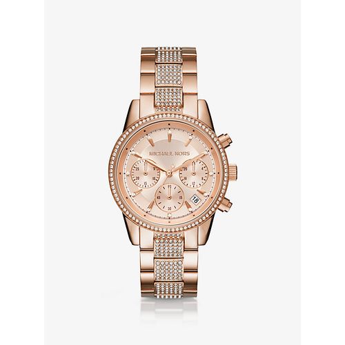 Ručni sat Michael Kors Ritz Pave Rose Gold-Tone W slika 1