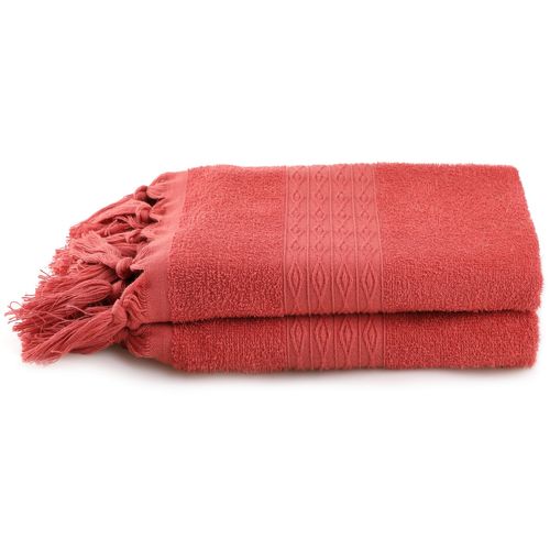 Terma - Tile Red Tile Red Bath Towel Set (2 Pieces) slika 2
