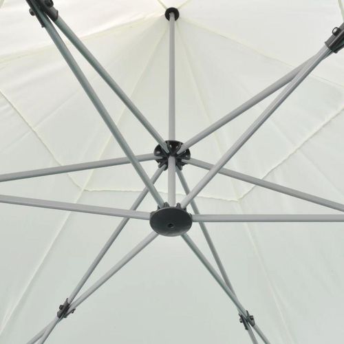 Šesterokutni prigodni sklopivi šator krem bijeli 3,6 x 3,1 m slika 9