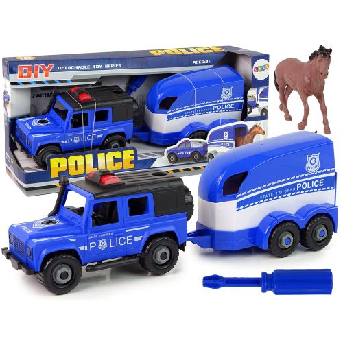 Dječji DIY set policijski transporter za konja slika 1