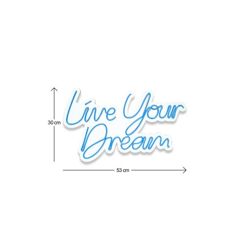 Wallity Ukrasna plastična LED rasvjeta, Live Your Dream - Blue slika 5