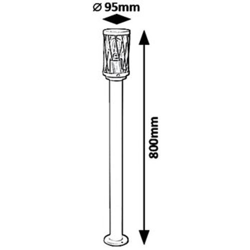 Rabalux Budapest, podna lampa E27 1X40W H800mm slika 3
