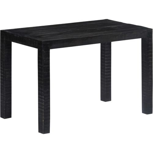Blagovaonski stol crni 118 x 60 x 76 cm od masivnog drva manga slika 8