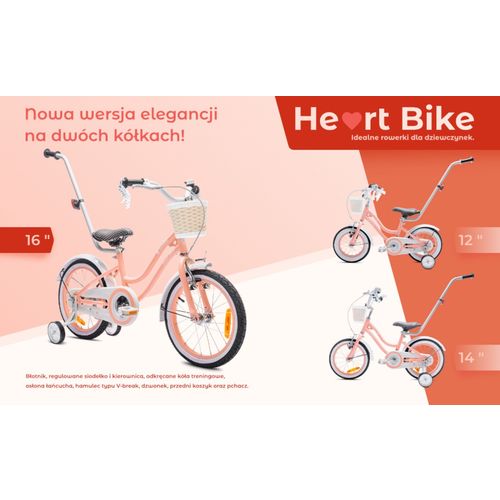 Dječji bicikl guralica Heart 16" boja breskve slika 9