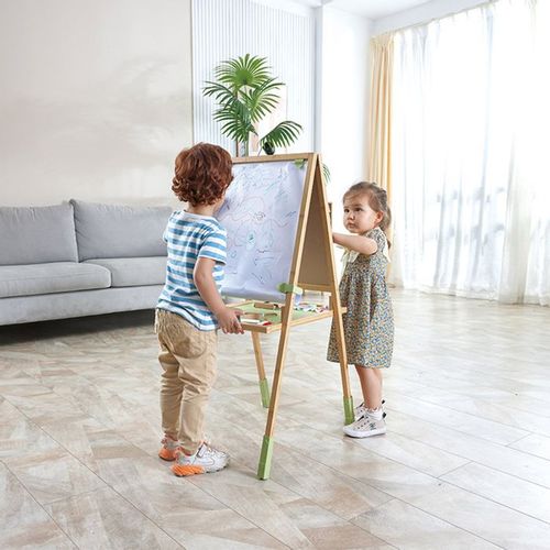 Hape Drvena dvostrana tabla za crtanje Step Up Bamboo Easel E2001A slika 3