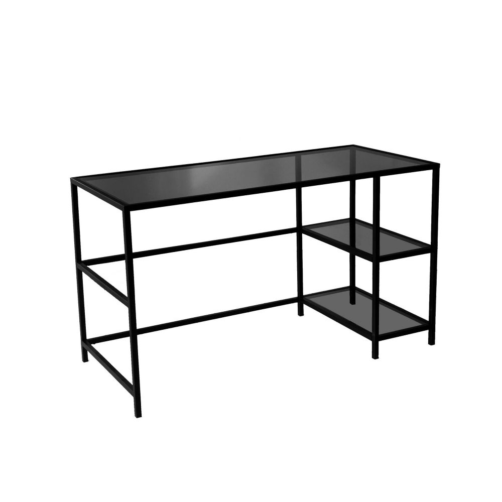 Master Radni Stol M101F Black - 130x60cm sa Staklenom Pločom slika 10