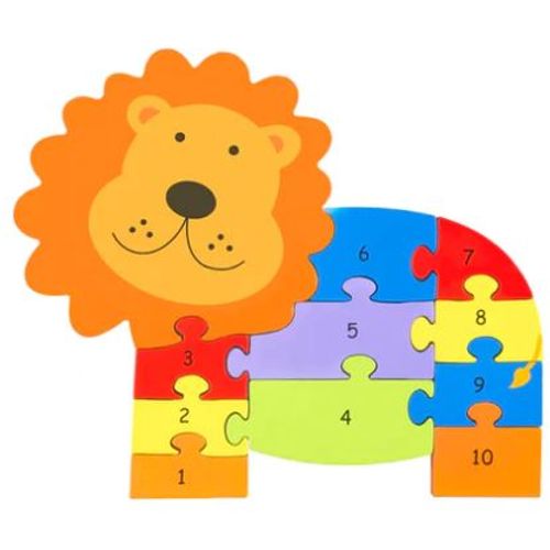 Orange tree toys Drvene puzzle - lav sa brojevima slika 1