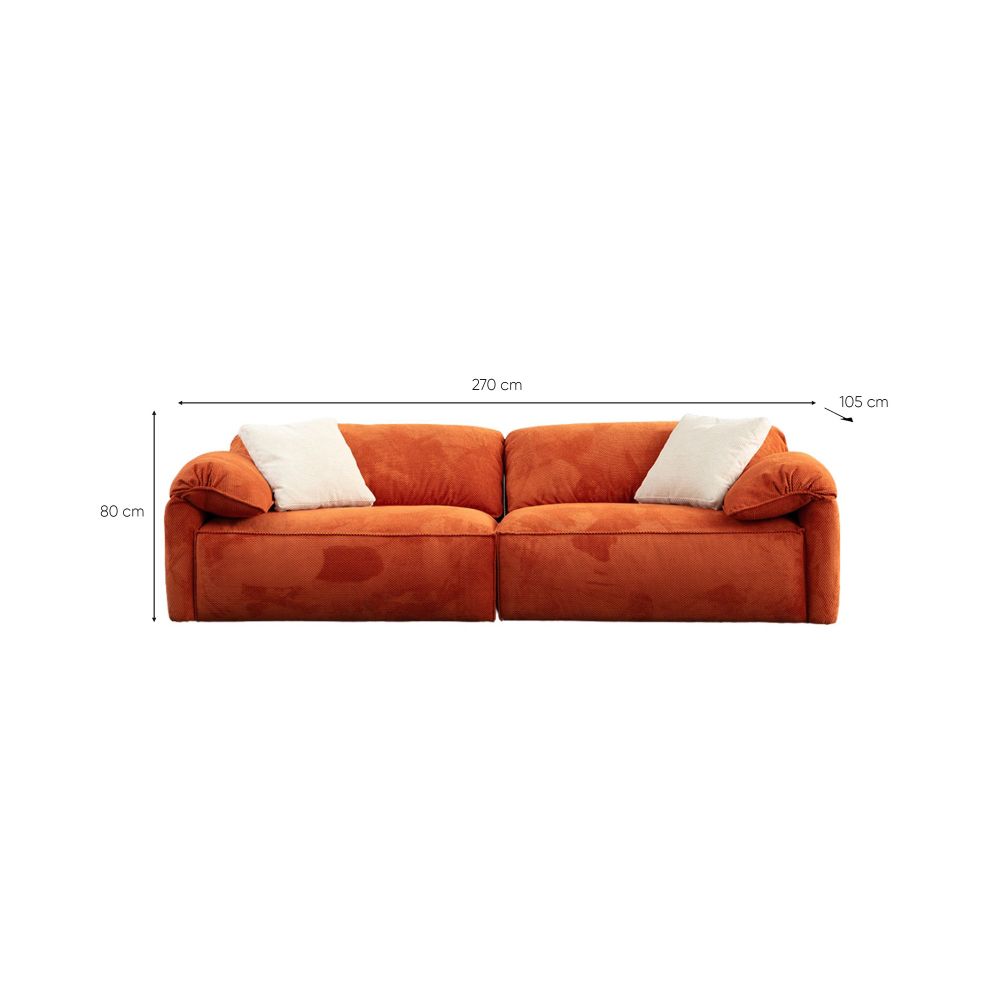 Sofa za 3 osobe Flamingo Lounge (L1,5+1,5R) - narandžasta slika 5