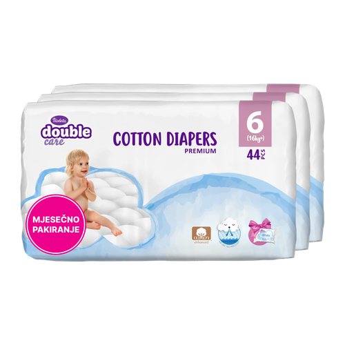 Violeta pelene PREMIUM COTTON sa maramicama Water  XXL 3pack, mjesečno pakiranje slika 5