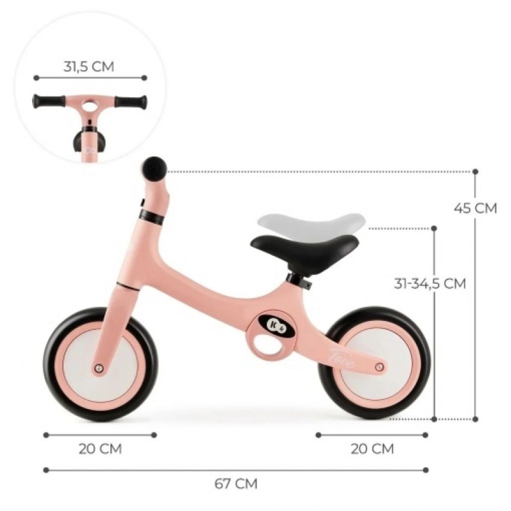 Kinderkraft Balans bicikl TOVE, Desert Pink slika 6