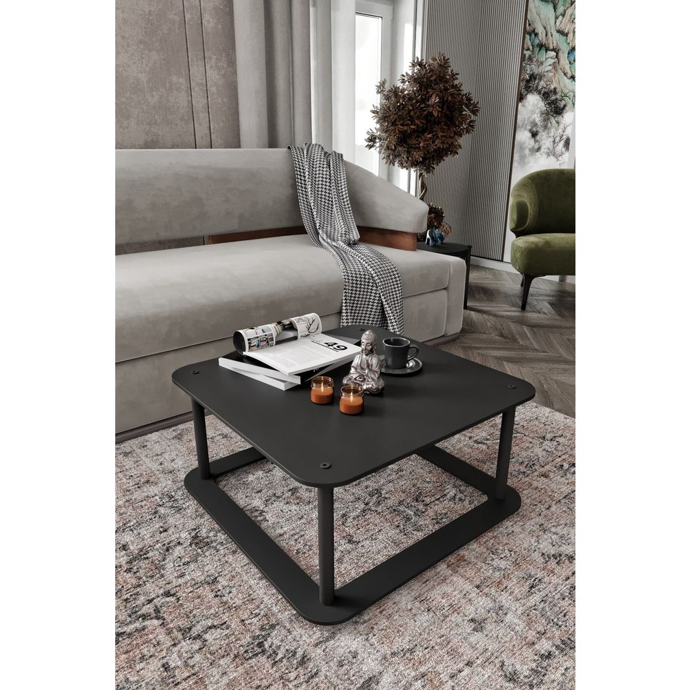 Kafa stol Hole Square - Crni slika 2