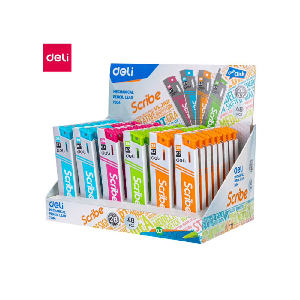 Deli mine za tehničku olovku 2B 0,7 mm E7004 slika 1