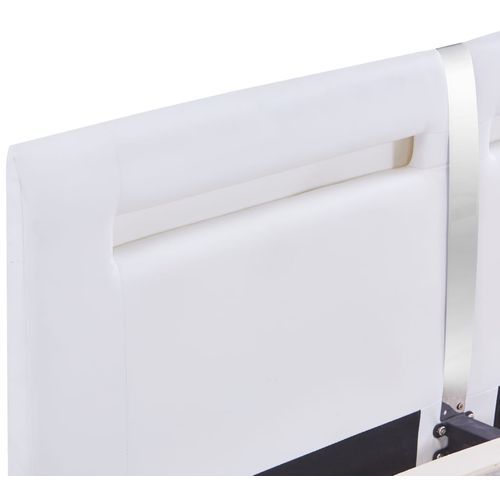 Okvir za krevet od umjetne kože LED bijeli 160 x 200 cm slika 28