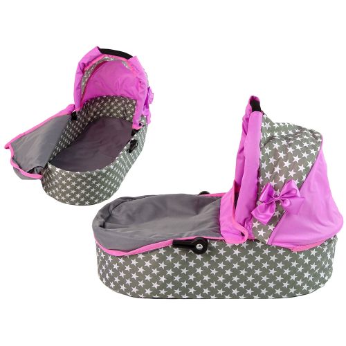 Kolica za lutke 2-in-1 Carrycot Stars - siva slika 10