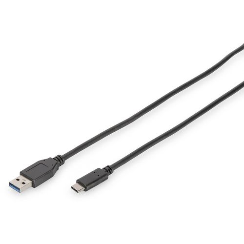 Digitus USB kabel USB 3.2 gen. 1 (USB 3.0) USB-C® utikač, USB-A utikač 1.00 m crna okrugli, dvostruko zaštićen DB-300136-010-S slika 3