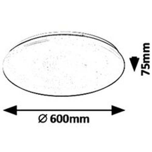 Rabalux Danny, plafonjera, LED 60W, bela slika 3