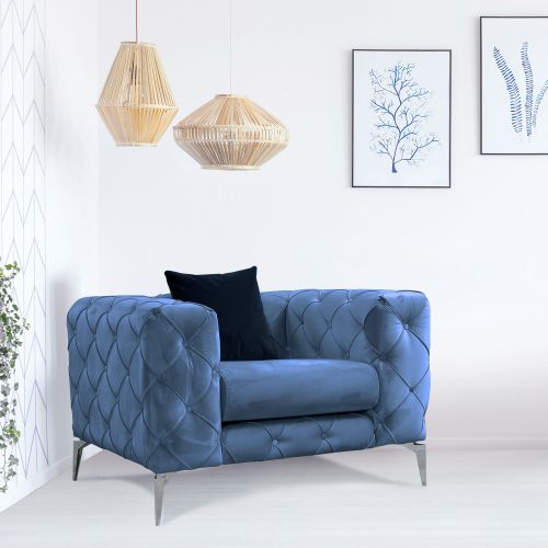 Atelier Del Sofa Fotelja wing COMO plava, Como - Blue slika 1