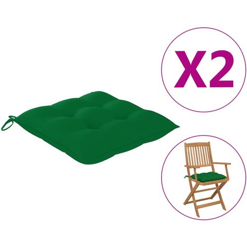 Jastuci za stolice 2 kom zeleni 40 x 40 x 7 cm od tkanine slika 12