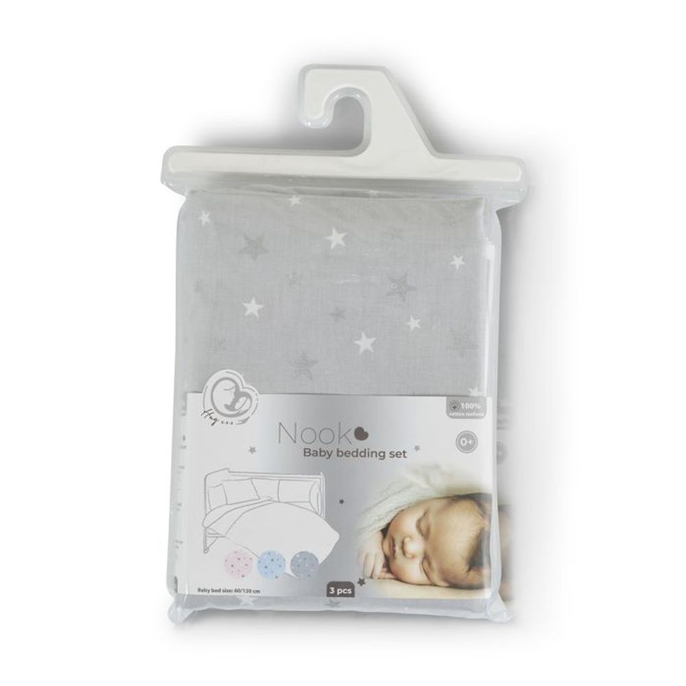 Hugzzz Set posteljine NOOK, Grey Stars slika 4