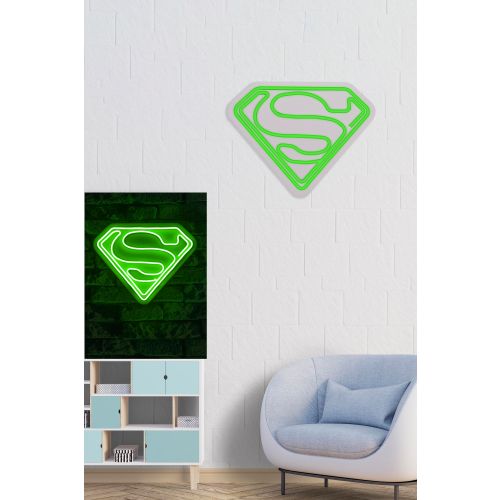 Wallity Ukrasna plastična LED rasvjeta, Superman - Green slika 3