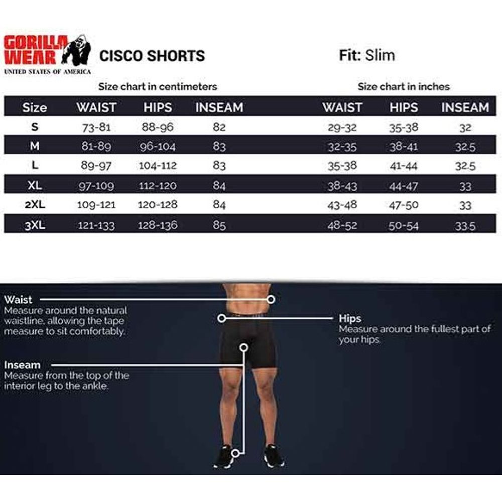 Gorilla Wear CISCO Šorc, Crni slika 5