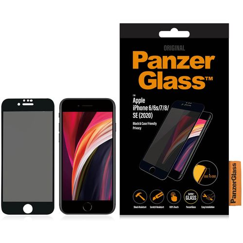 Panzerglass zaštitno staklo za iPhone 7/8/SE 2020/SE 2022 case friendly privacy black slika 1