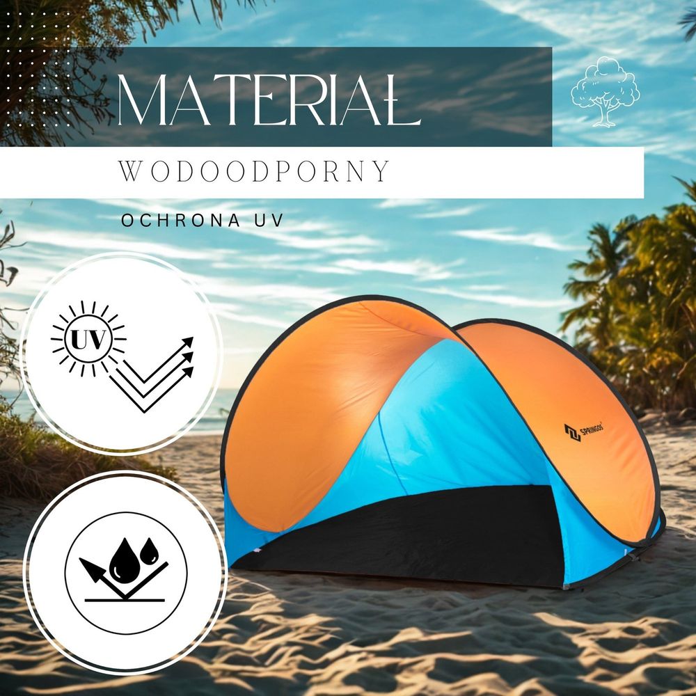 Pop up šator narančasto plavi 200 x 120 cm slika 1
