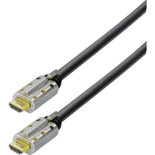 Maxtrack HDMI priključni kabel HDMI A utikač, HDMI A utikač 20.00 m crna C 505-20 L podržava HDMI, sa zaštitom, audio povratni kanal (arc), Ultra HD (4K) HDMI s eternetom, mogućnost vijčanog spajanja, pozlaćeni kontakti HDMI kabel slika 4