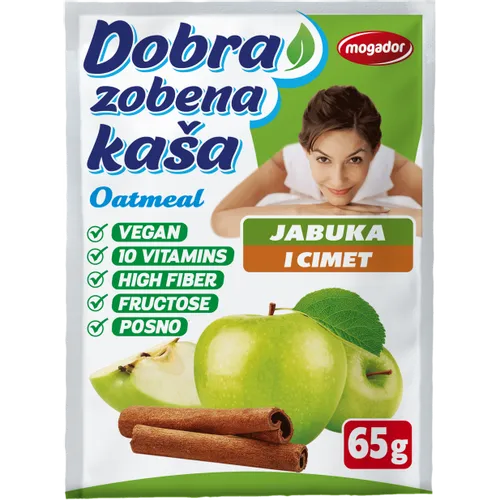 Dobra zobena kaša 65g jabuka - cimet KRATAK ROK slika 1