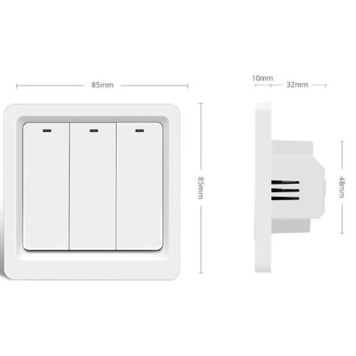 ZIGBEE-SWITCH-DS103 Gembird RSH Tuya WiFi Pametni kucni prekidac sa 3tastera EU Standard slika 3