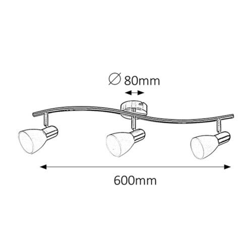 Rabalux Soma spot E14 3x40W opal Spot rasveta slika 3