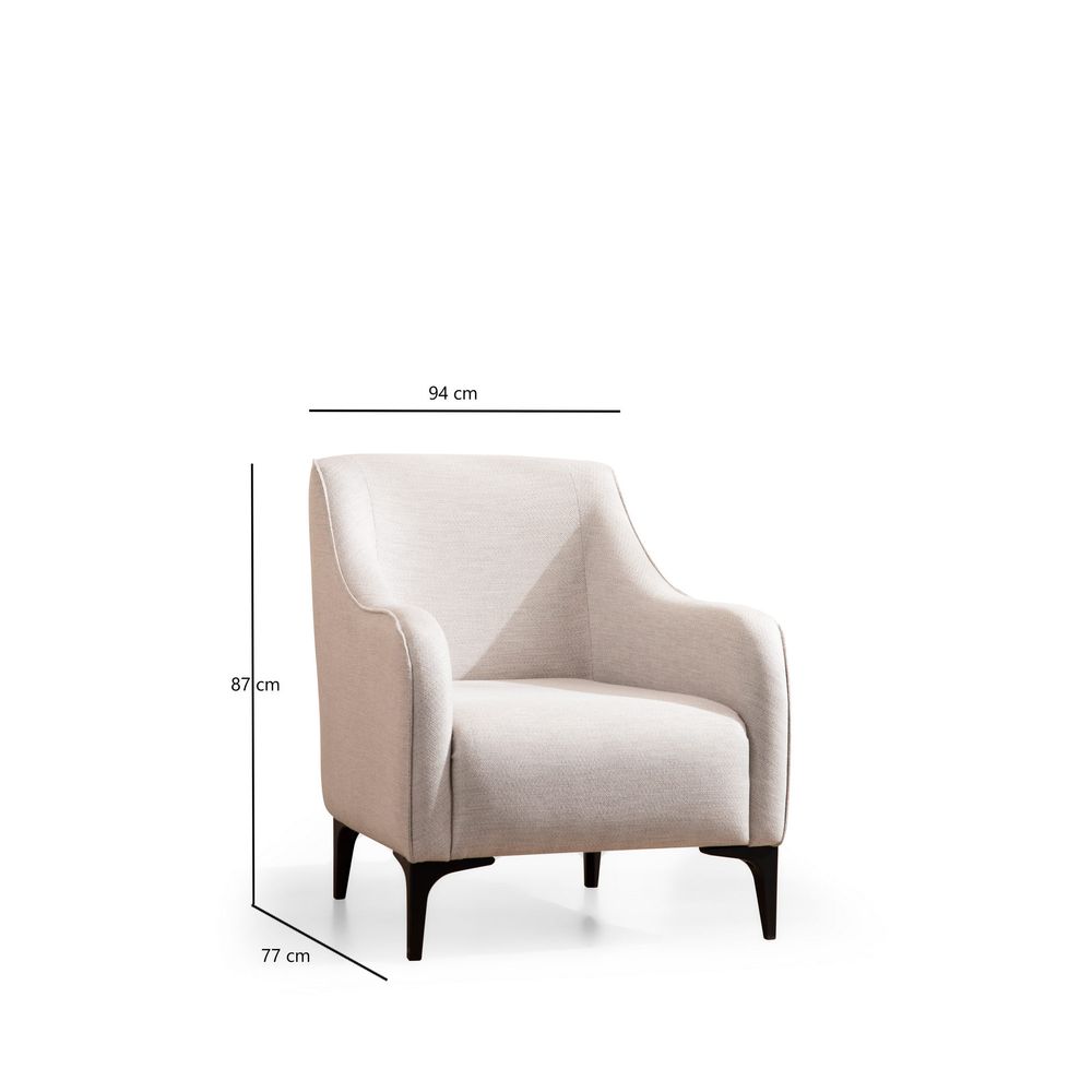 Belissimo - Off White Wing Chair slika 4