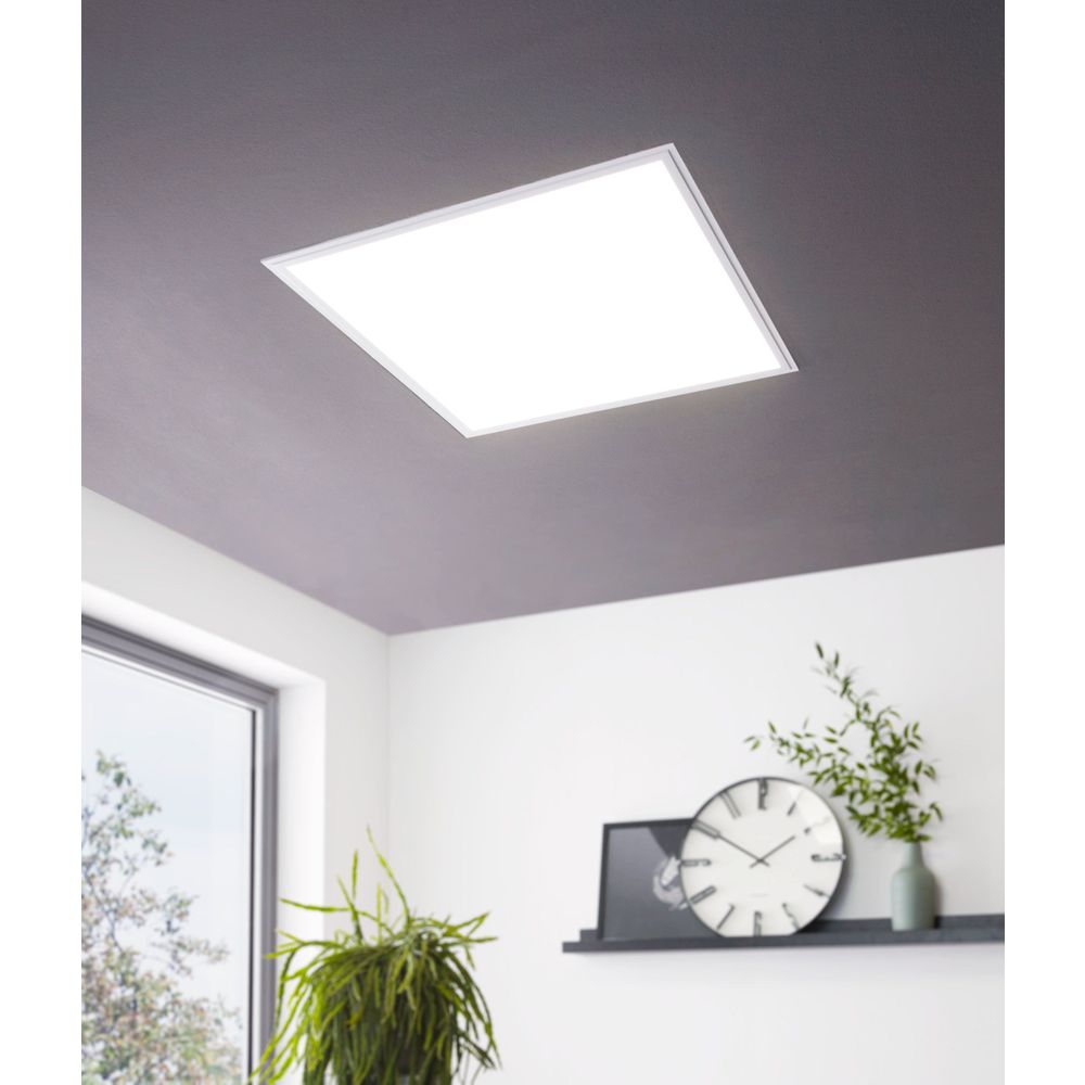 Eglo Salobrena LED Panel, 30W, 600x600mm, Dimmable s Daljinskim Upravljačem, Aluminij/Bijela slika 2