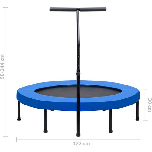 Trampolin za vježbanje s ručkom i sigurnosnim jastučićem 122 cm slika 23