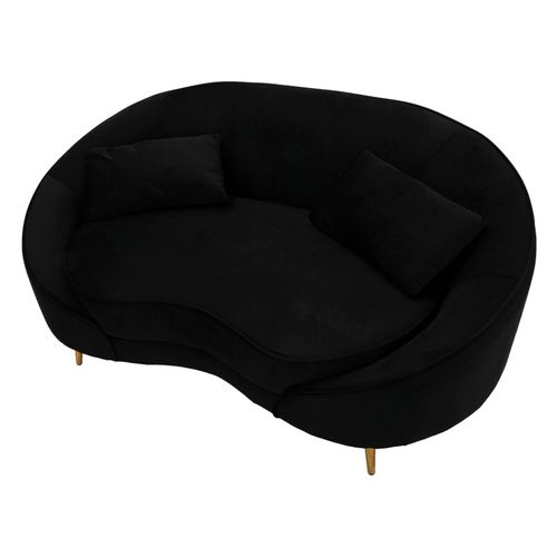 Mauro Ferretti Kauč SOFA 2 SEATERS OSLO WITH CUSHIONS BLACK cm 148X84X68 slika 4