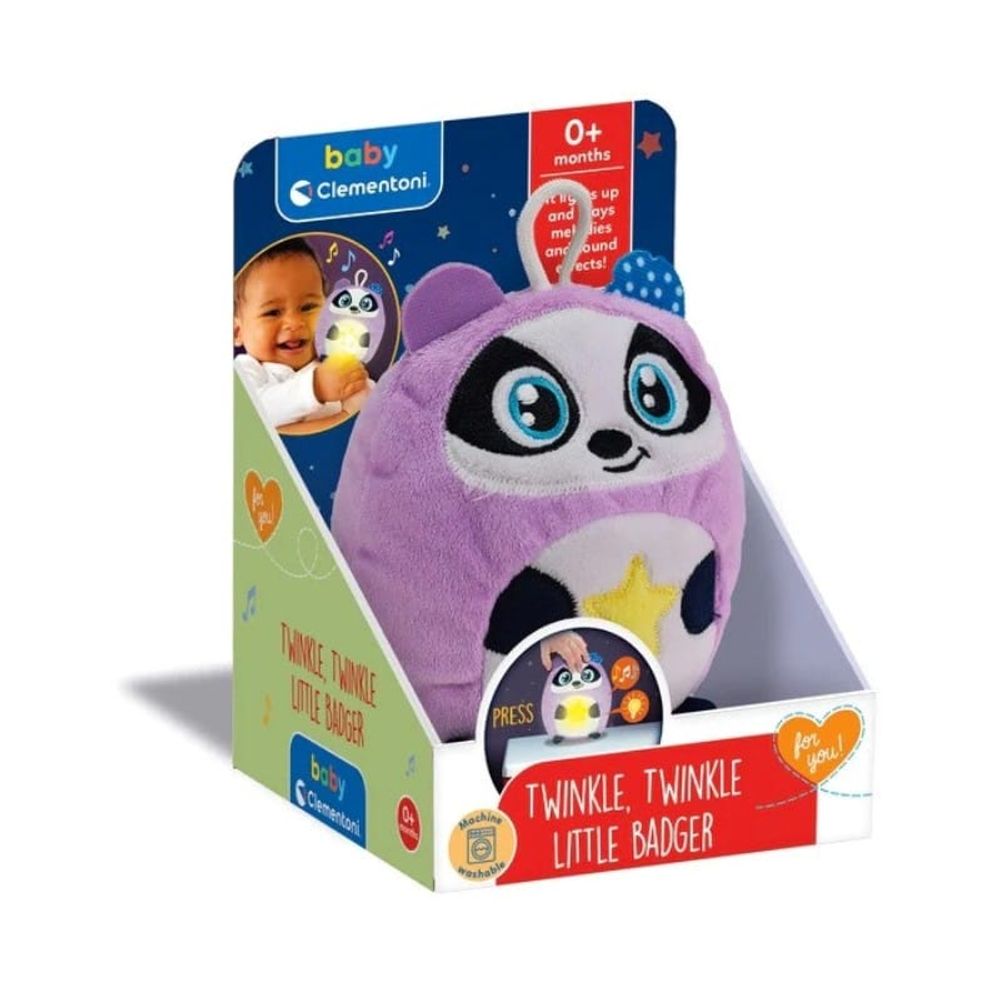 Clementoni CL17556 Baby Plišana muzička igračka sa svjetlom Badger slika 1