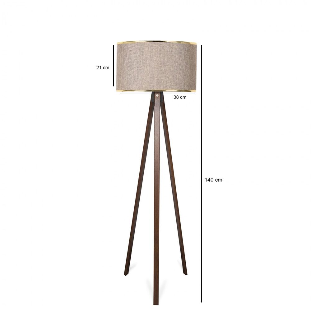 Podna lampa AYD-2957, boje bež i zlatna slika 3