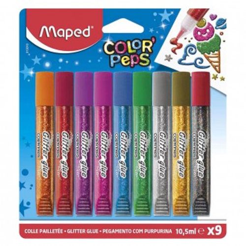 Ljepilo Glitter Maped 10,5 ml, 9 boja MAP813010 slika 1