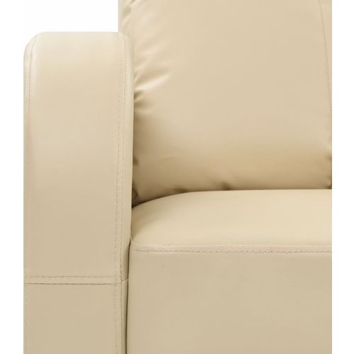 Masažna fotelja od umjetne kože krem slika 24