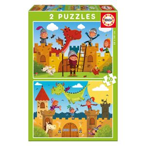 Dragons and Knighst puzzle 2x48pcs