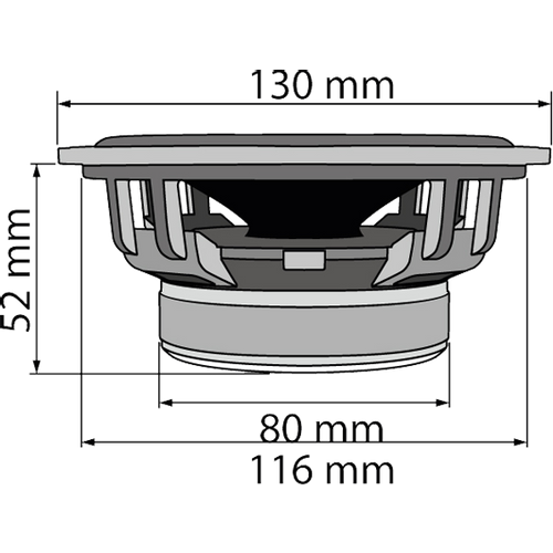 SAL Auto zvučnici, set,  130mm, 2x75W, 4 Ohm - CX 504 slika 2
