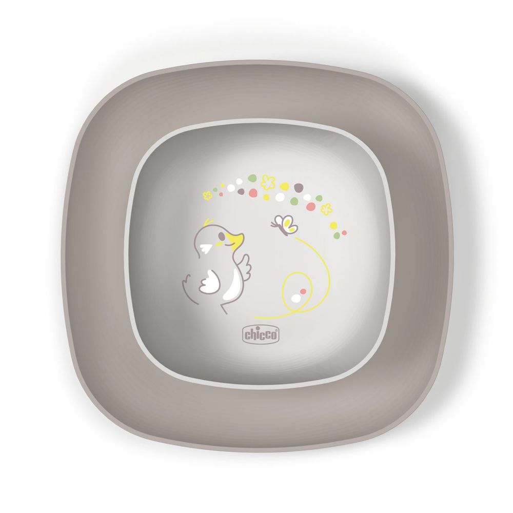 Chicco Dječiji set za jelo Baby's Dish, Grey slika 1