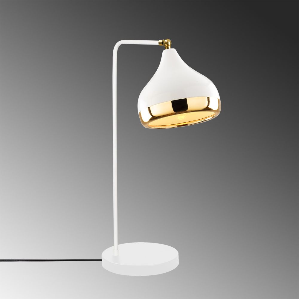 Yıldo - 6897 Bijela Zlatna Stolna Lampa slika 4