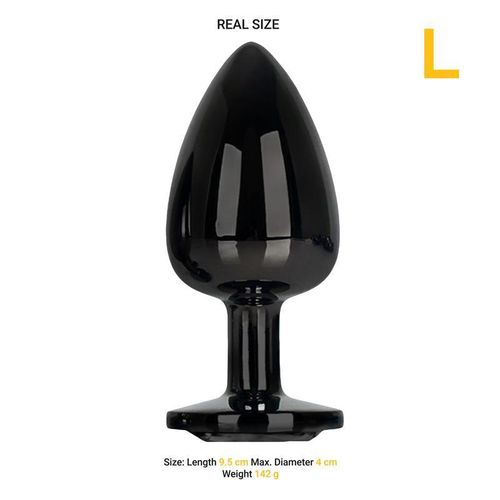 Afterdark Aluminium Blackgem Butt Plug S/M/L - M 8.2cm x 3.4cm slika 29