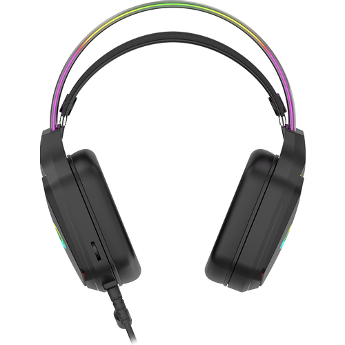 CANYON Darkless GH-9A, RGB gaming headset with Microphone, Microphone frequency response: 20HZ~20KHZ, ABS+ PU leather, USB*1*3.5MM jack plug, 2.0M PVC cable, weight:280g, black slika 4