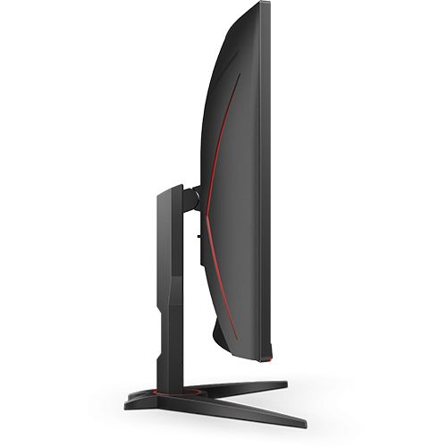 AOC Monitor LED CQ32G2SE 32” Gaming zakrivljeni 165Hz QHD (31.5“, 16:9, 2560x1440, VA, 165Hz, 250 cd/m², 3000:1, 1 ms, 2xHDMI, DP, Speakers, Tilt, Frameless) Black-Red, 3y slika 5