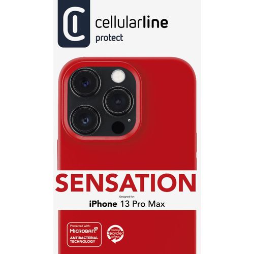 Cellularline Sensation silikonska maskica za iPhone 13 Pro Max crvena slika 5