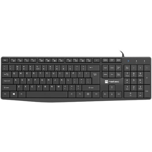 Natec NKL-1950 NAUTILUS, Slim Multimedia Keyboard US, Spill Proof, USB, Black slika 1